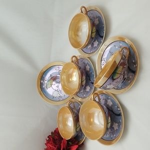 Japanese Lusterware Cup & Saucers